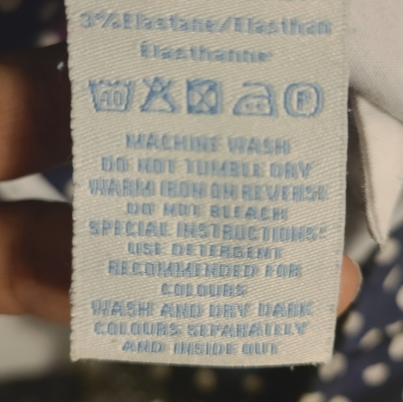 Boden | Women's Navy Polka Dot Print Chelsea Career Cropped Pants (US Size 8P) - Picture 11 of 15